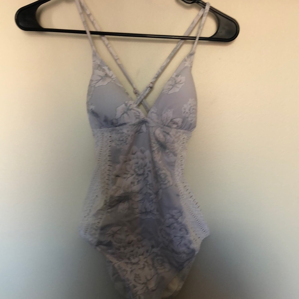 Worn once white one piece swim suit